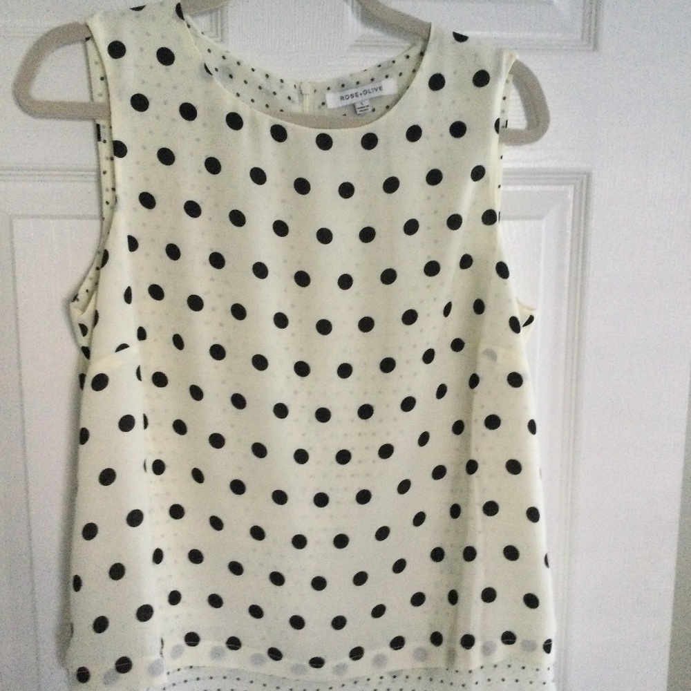 Rose + Olive sleeveless blouse